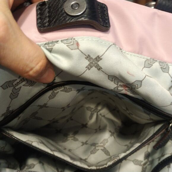 Aimee Kestenberg Lighten Up Tote Purse Handbag Nylon and Leather Blush Pink - Picture 14 of 15